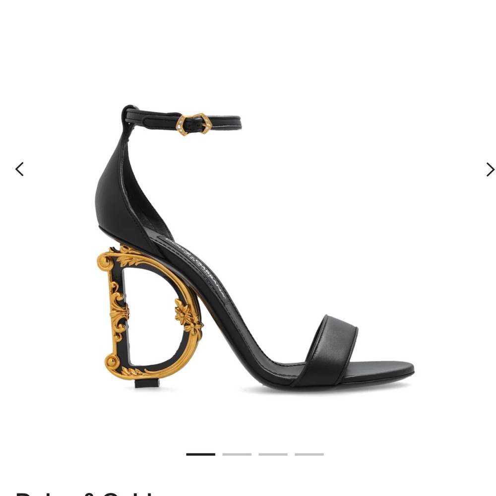 Dolce Gabbana Logo embellished patent leather sandals